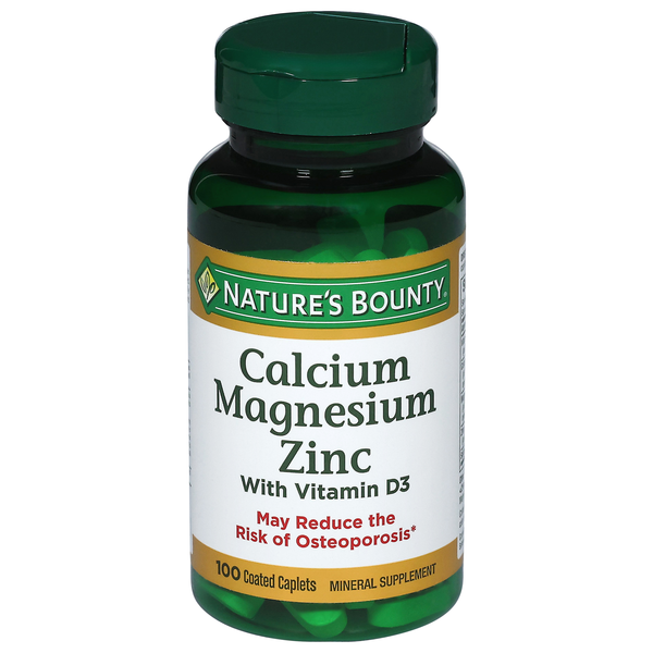 Nature's Bounty Calcium Magnesium Zinc Caplets