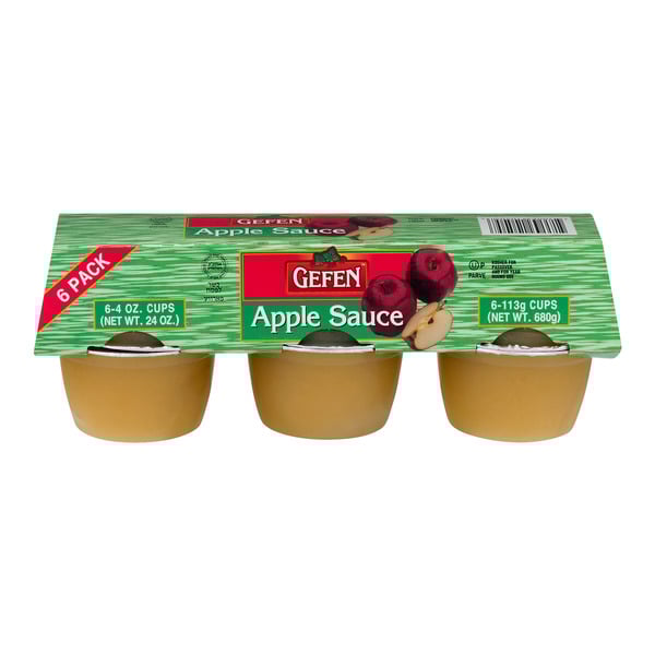 Gefen Applesauce Cups Kosher For Passover - 6 ct