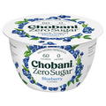 Chobani Zero Sugar Non Fat Blueberry Greek Yogurt Cup