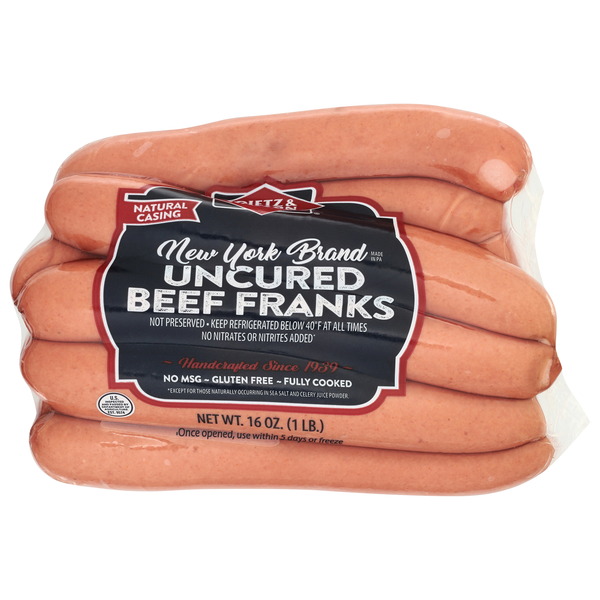 Save on Dietz & Watson New York Brand Uncured Beef Franks 8 ct Order