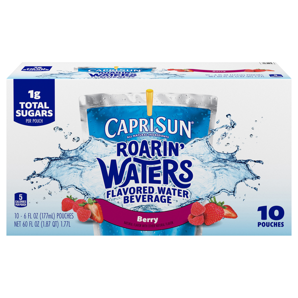 Capri Sun Roarin' Waters Berry Flavored Beverage Pouches - 10 pk