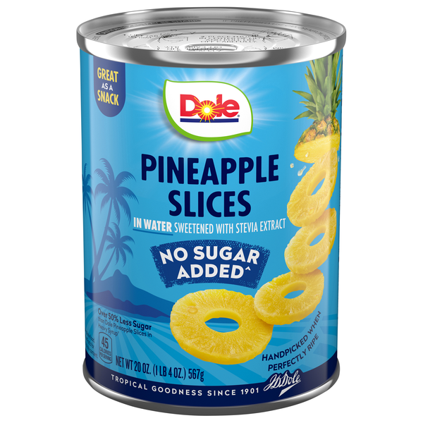 Dole No Sugar Added Pineapple Slices in Water