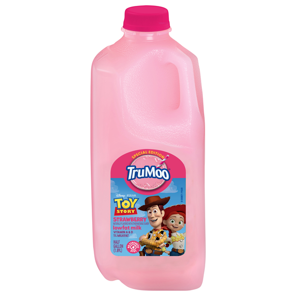 TruMoo Toy Story 1% Low Fat Strawberry Milk