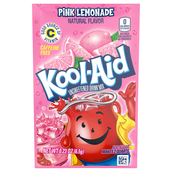 Kool-Aid Caffeine Free Pink Lemonade Drink Mix
