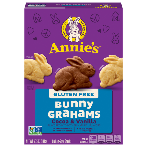 Annie's Gluten Free Cocoa & Vanilla Bunny Graham Crackers