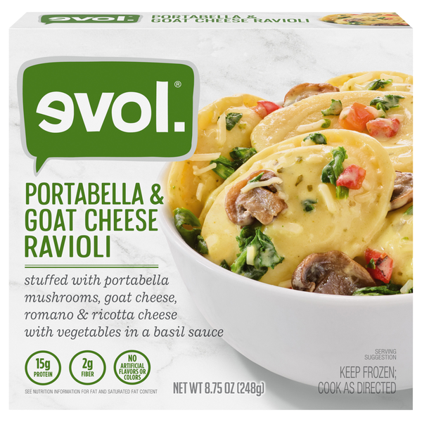 Evol Portabella & Goat Cheese Ravioli Frozen Meal