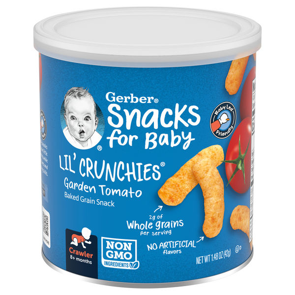 Gerber Lil' Crunchies Garden Tomato Baked Grain Snack 8+ Months