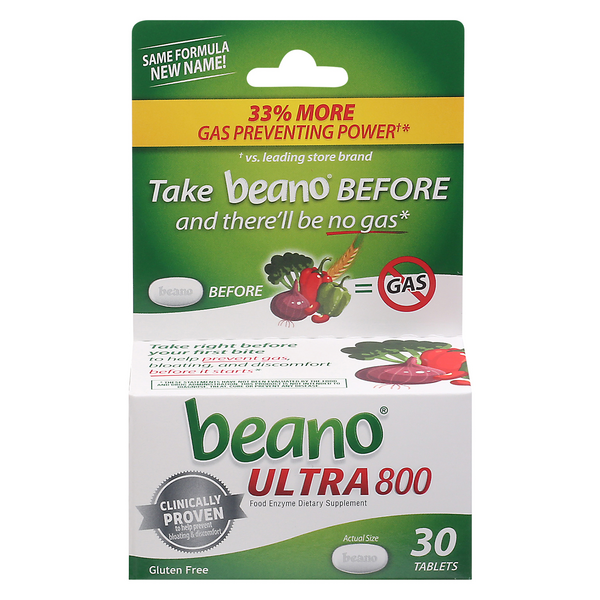 Save on Beano Food Enzyme Dietary Supplement Tablets Order Online