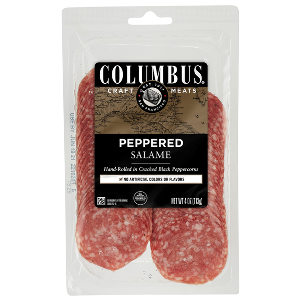 Columbus Peppered Salame Sliced