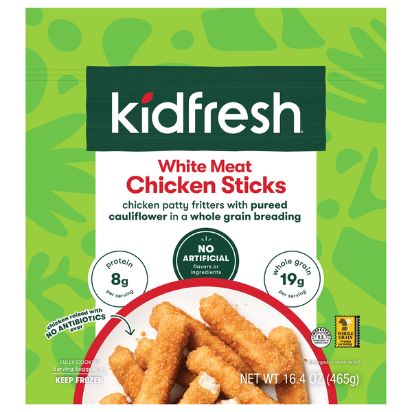 Kidfresh Breaded White Meat Chicken Sticks Frozen