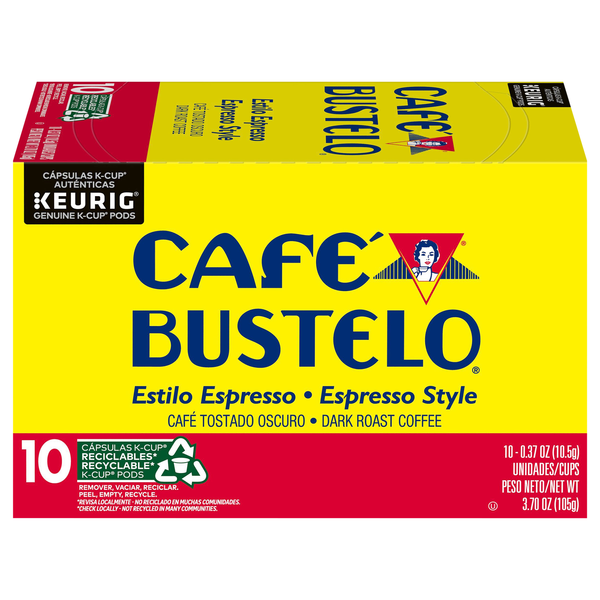 Cafe Bustelo Espresso Style Dark Roast Coffee K-Cup Pods