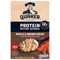 Quaker Maple & Brown Sugar Protein Instant Oatmeal - 6 ct
