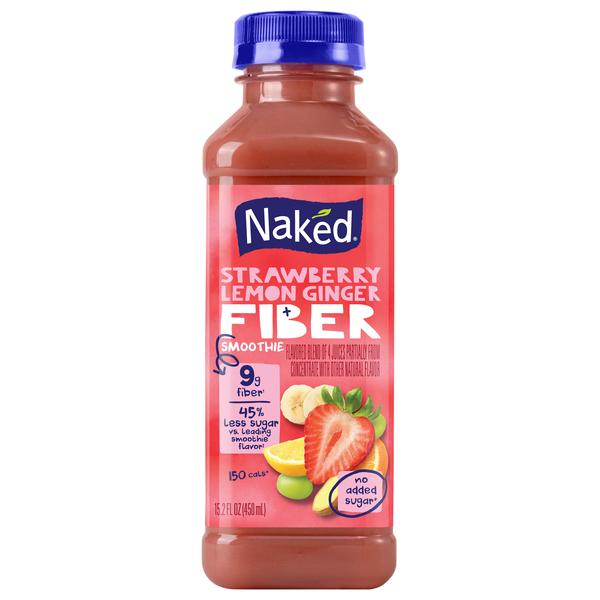 Naked Strawberry Lemon Ginger Fiber Smoothie