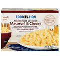 Food Lion Three Cheese Gourmet Macaroni & Cheese Family Size Frozen Meal