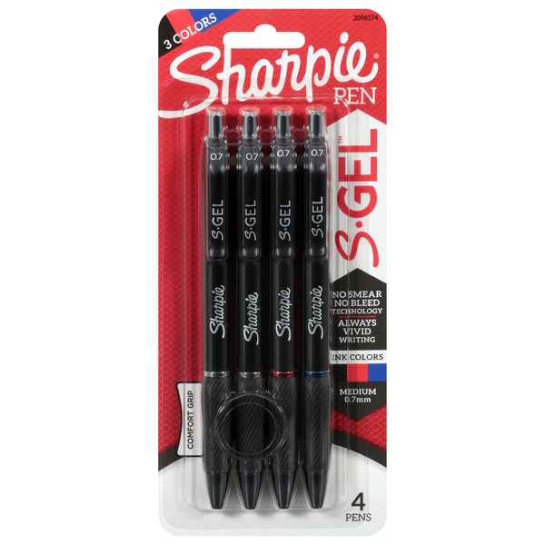 Sharpie S-Gel Pens Medium (0.7 mm) 3 Colors
