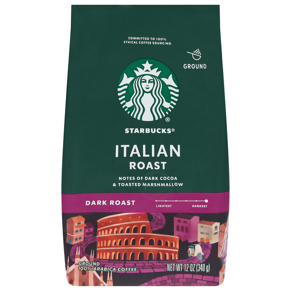 Starbucks Italian Roast Dark Roast Ground Coffee