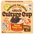 Alec's Culture Cup Peanut Butter Cup Probiotic Ice Cream - 4 ct