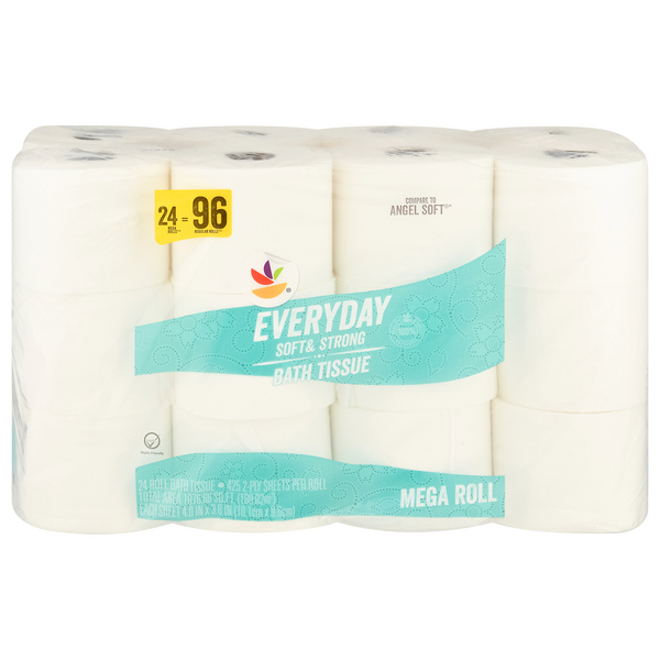 Our Brand Everyday Mega Roll 2-Ply Toilet Paper Unscented - 24 ct