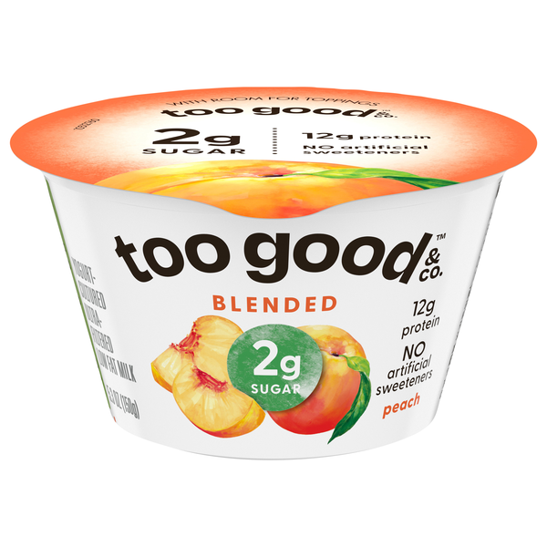 Too Good & Co. Blended Low Fat Peach Greek Yogurt Cup