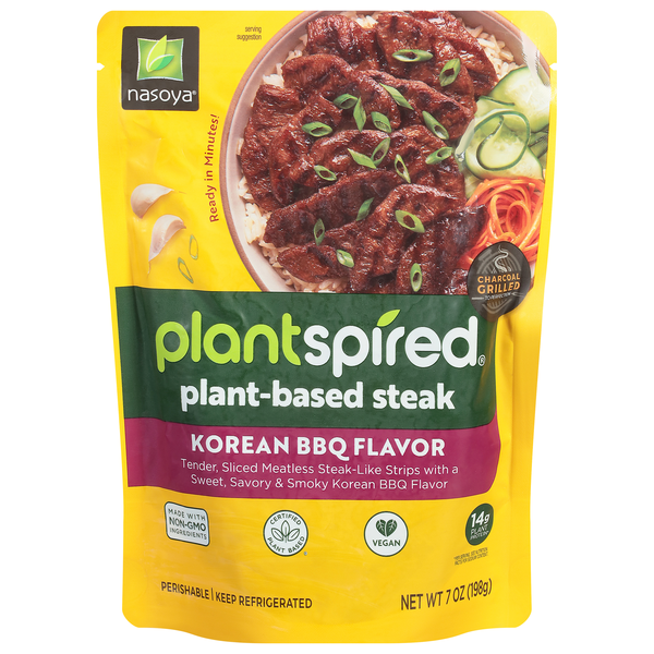 Nasoya Plantspired Plant-Based Vegan Korean BBQ Flavor Steak Strips