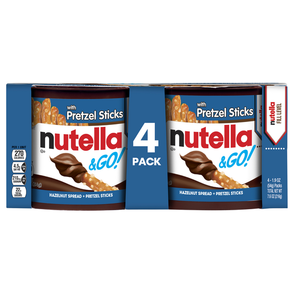 Nutella & Go! Hazelnut Spread + Pretzel Sticks - 4 ct