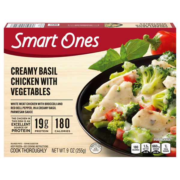 Save on Smart Ones Creamy Basil Chicken with Vegetables Frozen Meal