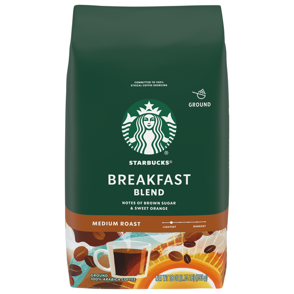 Starbucks Breakfast Blend Medium Roast Ground Coffee