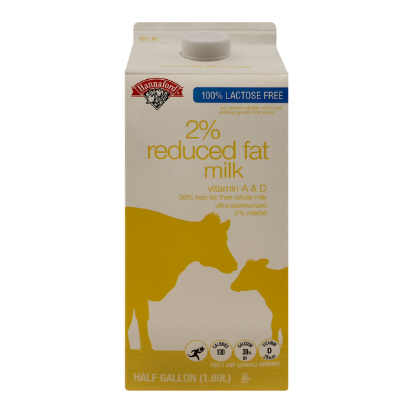 Hannaford Lactose Free 2% Reduced Fat Milk