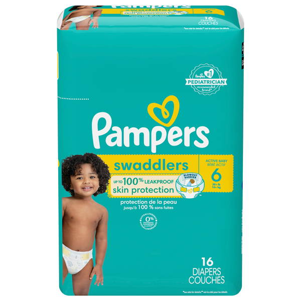 Save on Pampers Swaddlers Size 6 Baby Diapers 35 lb Order Online Delivery MARTIN S