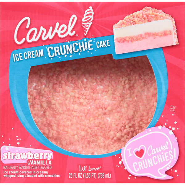 Carvel Strawberry & Vanilla Crunchie Ice Cream Cake Frozen