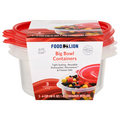 Food Lion Big Bowl Containers with Lids 6 Cup