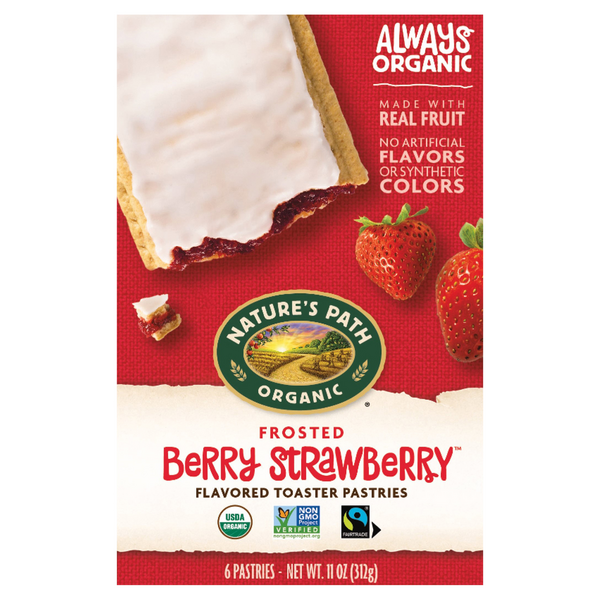 Nature's Path Organic Frosted Berry Strawberry Toaster Pastries - 6 ct