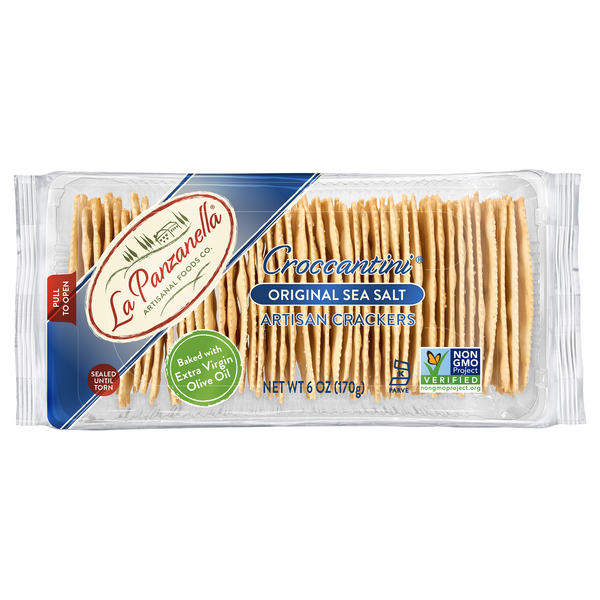 La Panzanella Original Sea Salt Croccantini Artisan Crackers