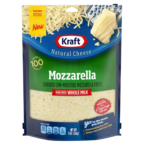 Kraft Natural Shredded Whole Milk Mozzarella Cheese