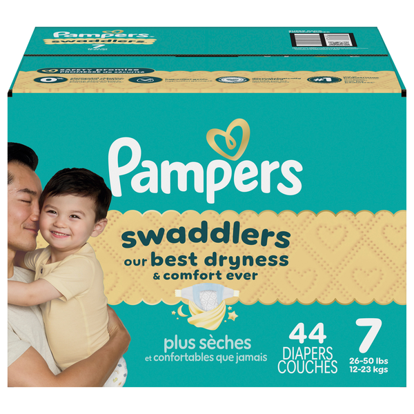 Pampers Swaddlers Size 7 Baby Diapers 41+ lb
