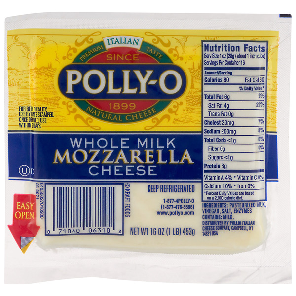 Save on PollyO Mozzarella Cheese Whole Milk Chunk Order Online