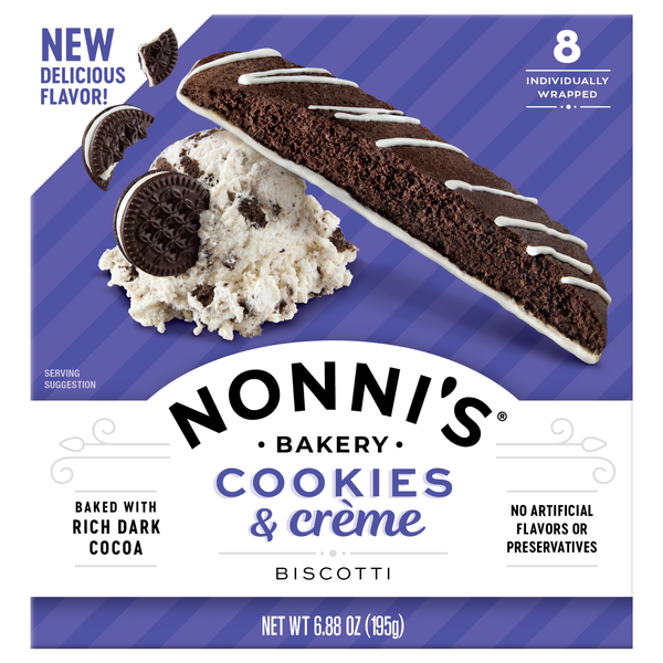 Nonni's Cookies & Creme Biscotti - 8 ct
