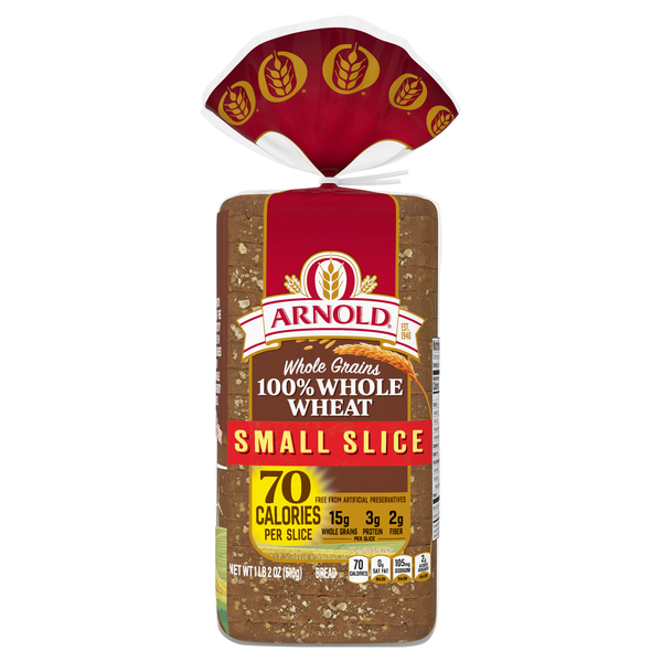 Arnold Whole Grains Small 100% Whole Wheat Bread Sliced