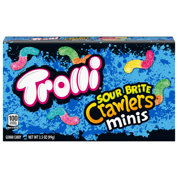 Trolli Minis Sour Brite Crawlers Gummi Candy Movie Theater Box