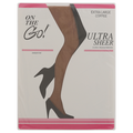 On the Go! Sheer Toe Pantyhose Coffee Size Extra Large