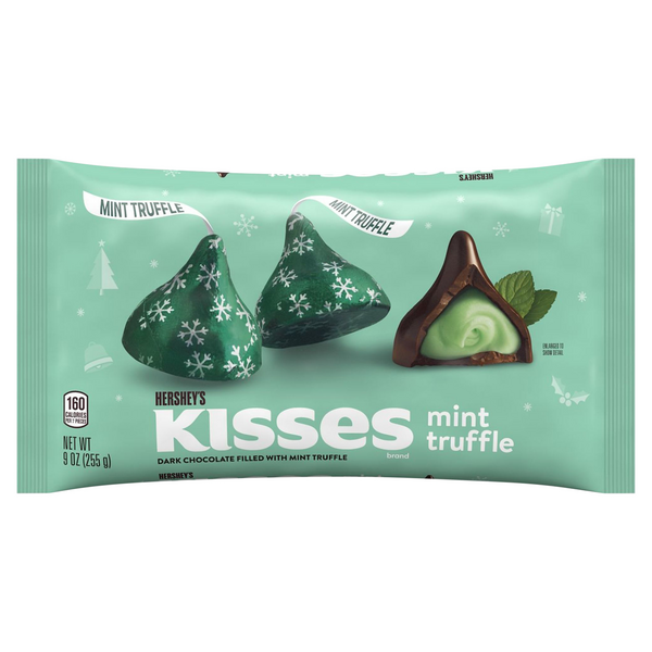 Save on Hershey's KISSES Christmas Dark Chocolate Mint Truffle Candy
