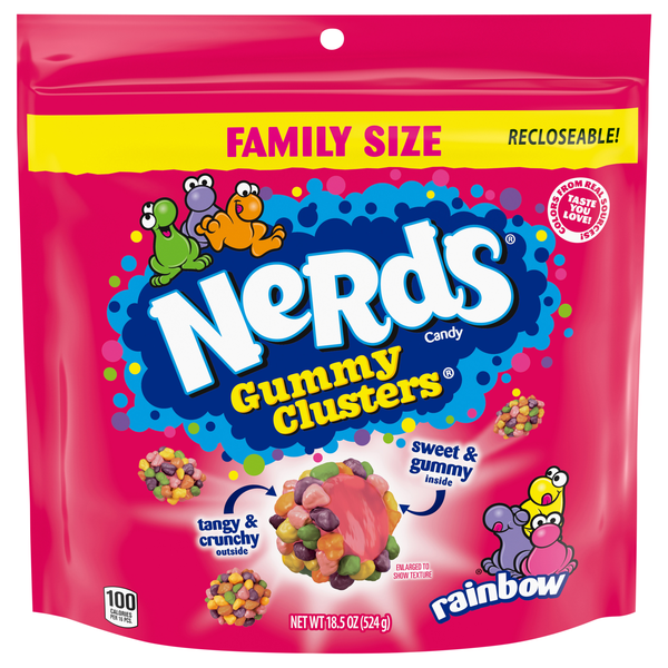 Nerds Rainbow Gummy Clusters Candy Family Size