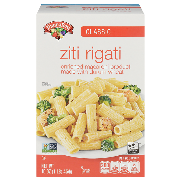 Hannaford Classic Ziti Rigati Pasta