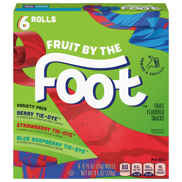 Fruit By The Foot Variety Pack Fruit Flavored Snacks - 6 ct
