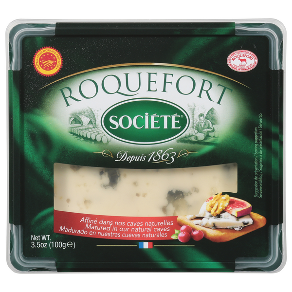 Societe Imported Aged Roquefort Cheese Block