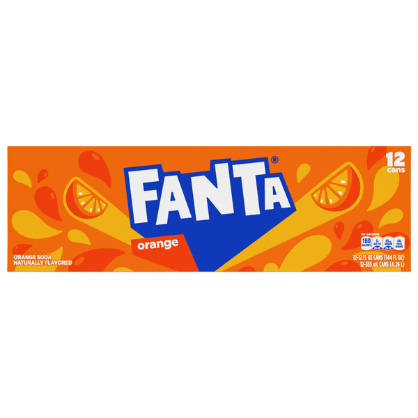 Fanta Orange Soda Caffeine Free - 12 pk