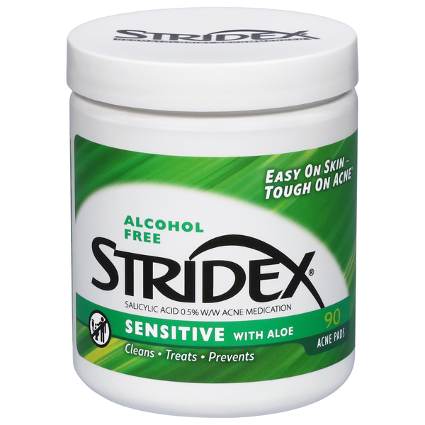 Stridex Alcohol Free Acne Medication Soft Touch Pads Sensitive