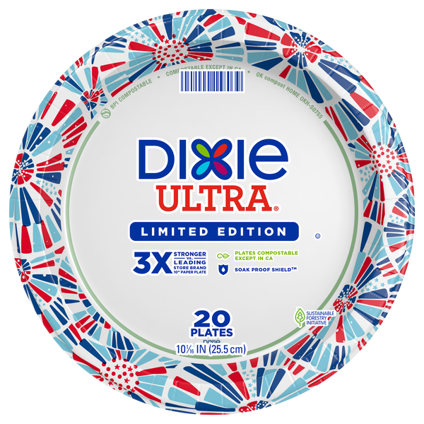 Dixie Ultra Flex-Proof Paper Plates 10 1/16 Inch