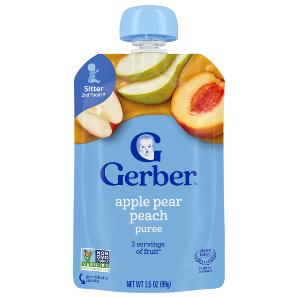 Gerber Natural Toddler Apple Pear & Peach