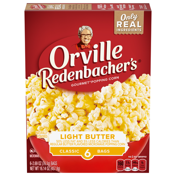 Orville Redenbacher's Light Butter Classic Bags Microwave Popcorn - 6 ct